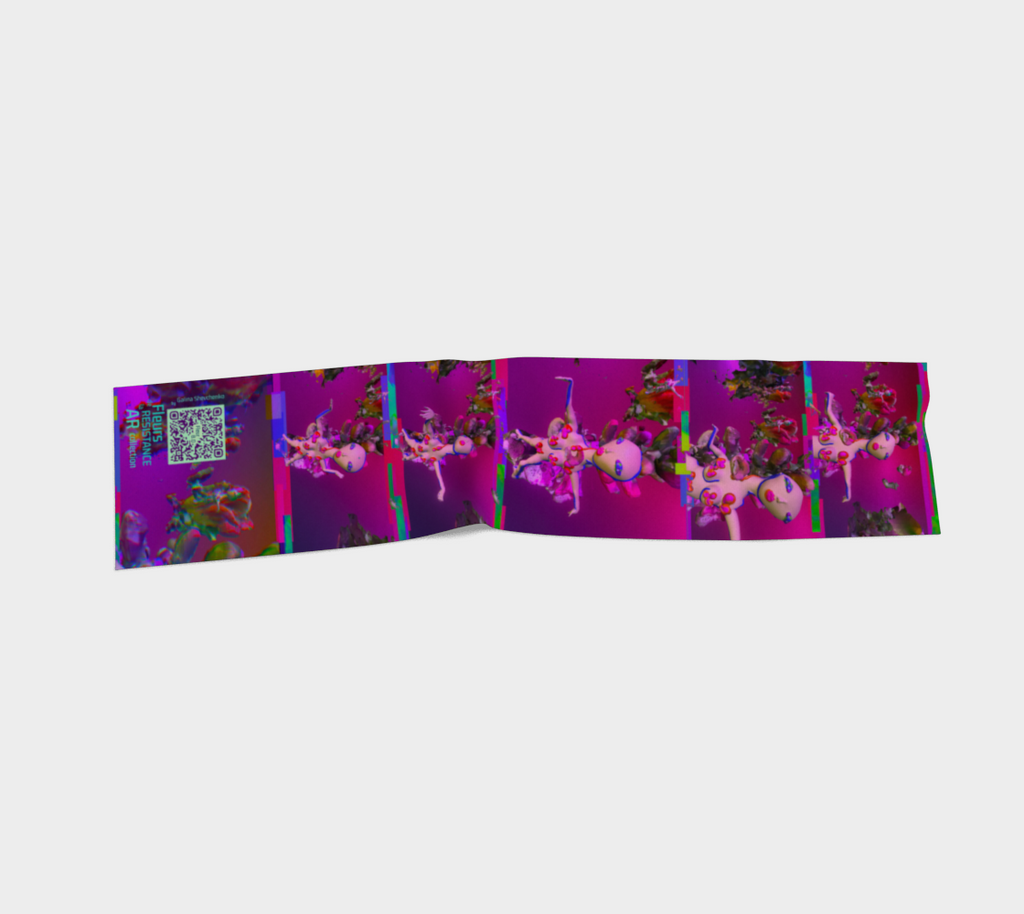 Fleur 8 spectacular silk habotai scarf